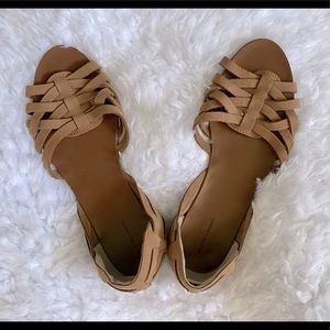 Melrose & Market Nordstrom Leather Woven Flats Size 6